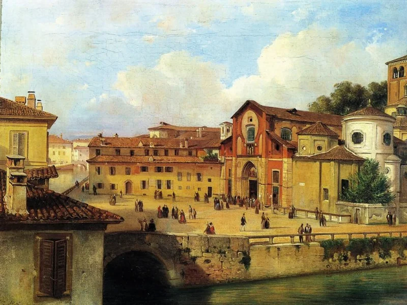 1814-Luigi Bisi - Piazza San Marco, Milano
